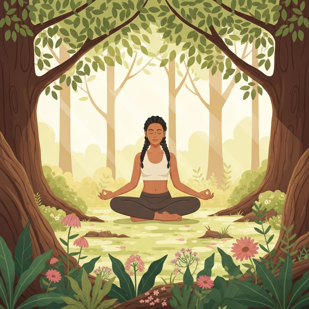 Holistic wellness concept illustration